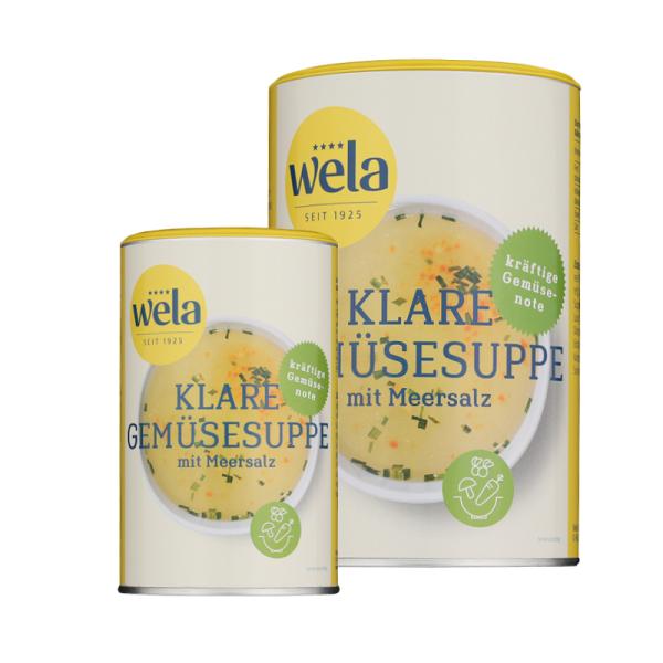 Wela Klare Gemüsesuppe mit Meersalz gekörnt