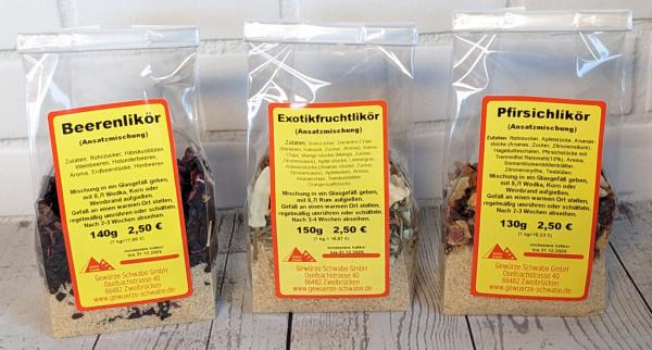 Liköransatzmischungen 3er Set "Früchte"